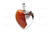 28X28mm Amber Horn Heart Designer Bead Pendant With 925 Silver Setting [z1644]