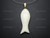 15X42mm Buffalo Bone Fish Designer Bead Pendant [z1699]