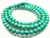 4mm Green Turquoise Round Beads 15.5" stabilized [4d22]