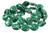 14mm Malachite Coin Beads 15.5" synthetic [s418b]