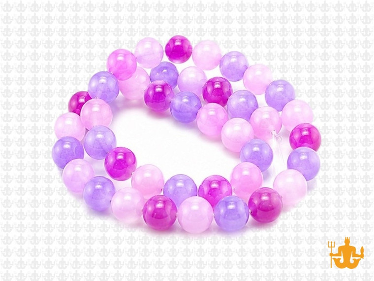 8mm Mix Purple Quartz Round Beads 15.5" dyed [8x15]