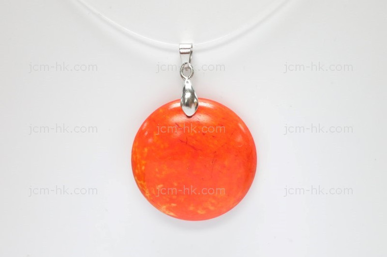 30x30mm Buffalo Bone Designer Bead Pendant, Natural Dyed [z5233]