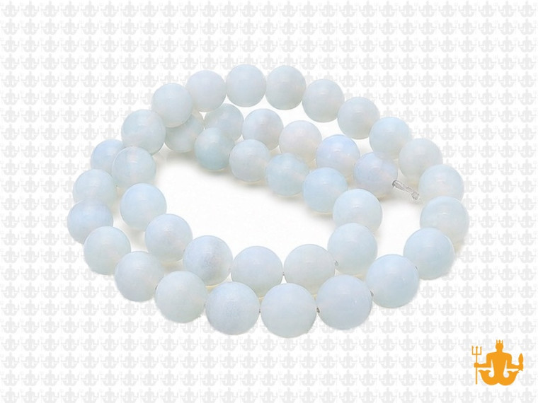 8mm Matte Moonstone Opalite Round Beads 15.5" synthetic [8a43m]