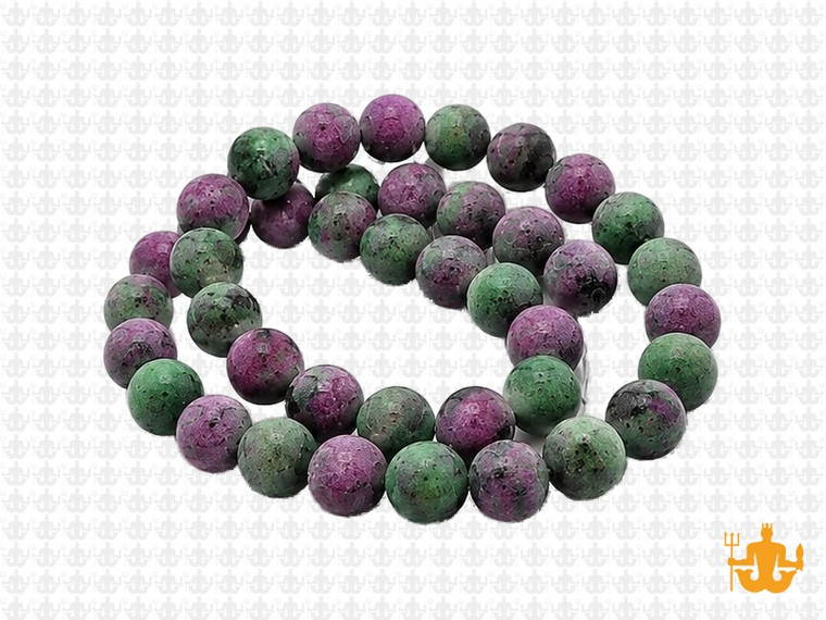 8mm Matte China Ruby Zoisite Round Beads 15.5" dyed [8r1m]