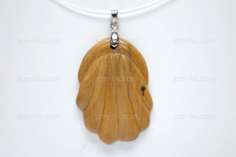 32X45mm Wood Carved Designer Bead Pendant [z1548]