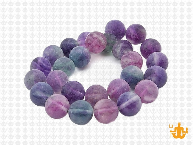 10mm Matte Sky Quartz Round Beads 15.5" dyed [10b6m]
