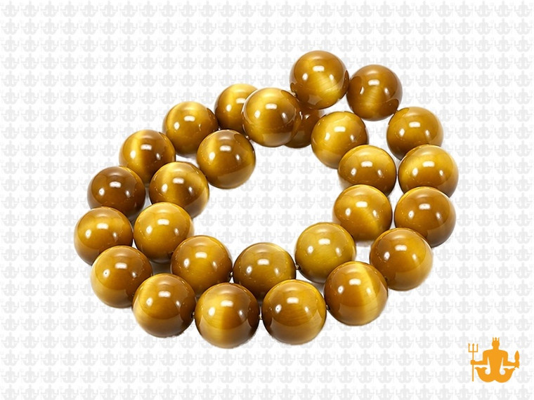 10mm Honey Tiger Eye Round Beads 15.5" dyed [10g3h]