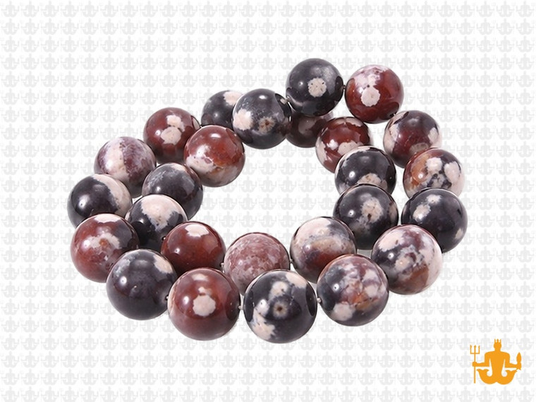 10mm Black Dot Agate Beads 15.5" dyed [10g5k]