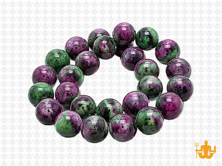 10mm China Ruby Zoisite Round Beads 15.5" dyed [10r1]