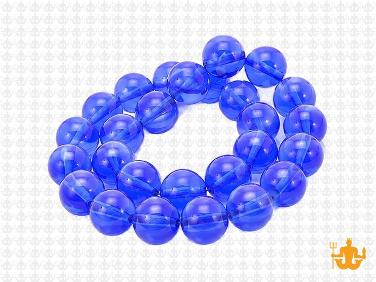 10mm Blue Quartz Round Beads 15.5" synthetic [10a36]