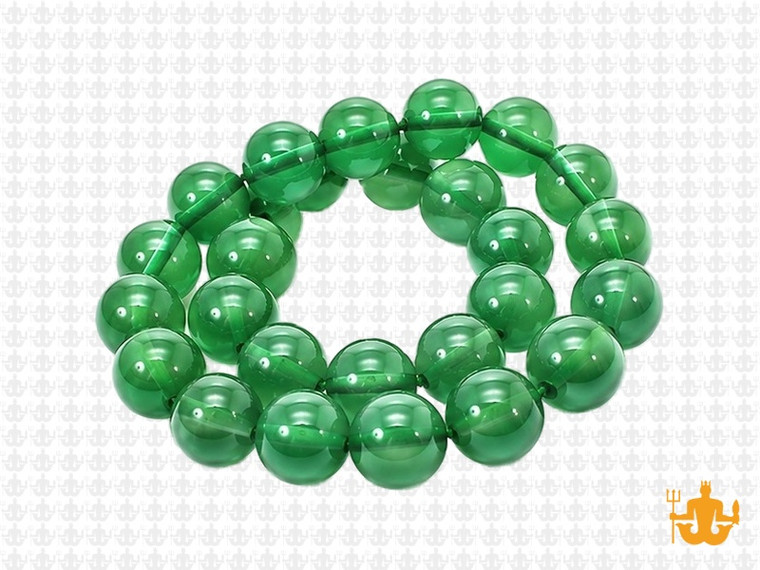10mm Green Quartz Round Beads 15.5" synthetic [10a37]
