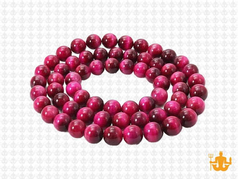 6mm Pink Tiger Eye Round Beads 15.5" dyed [6g3f]