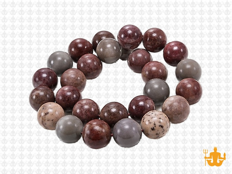 10mm Leopard Skin Jasper Round Beads 15.5" natural [10b16]