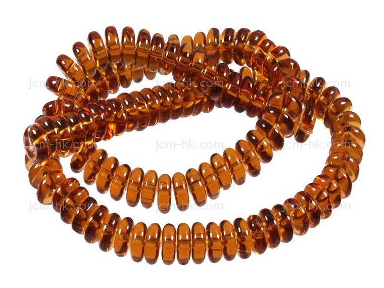 8x6mm Citrine Rondelle Beads 15.5" synthetic [h3a7-8]