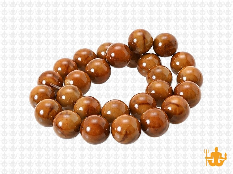 10mm Gold Lace Agate Round Beads 15.5" natural [10c29]