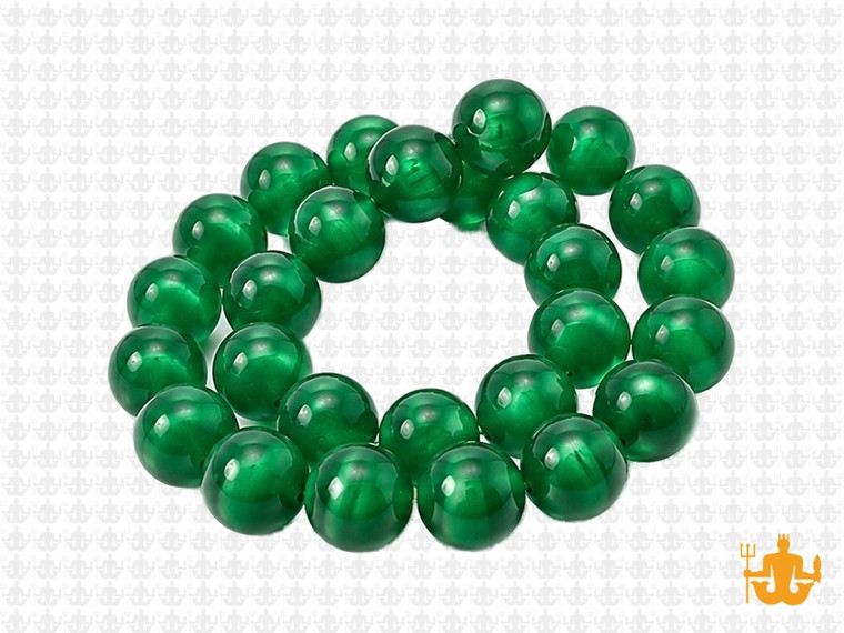 10mm Green Agate Round Beads 15.5" dyed [10f13]