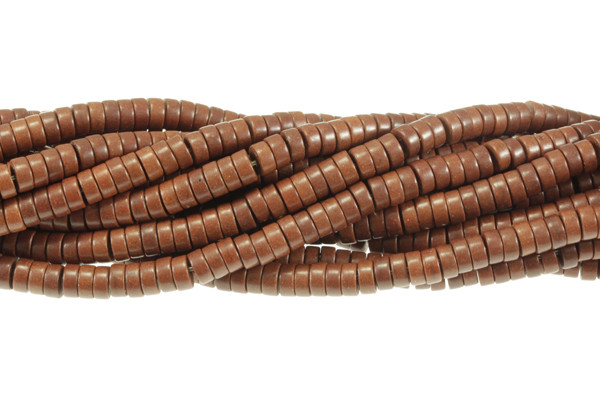 8mm Coffee Magnesite Heishi Beads 15.5" [t547c]