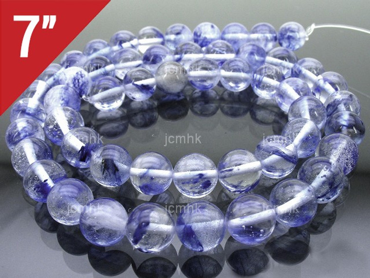 10mm Blueberry Quartz Round Loose Beads About 7" synthetic [i10a42]