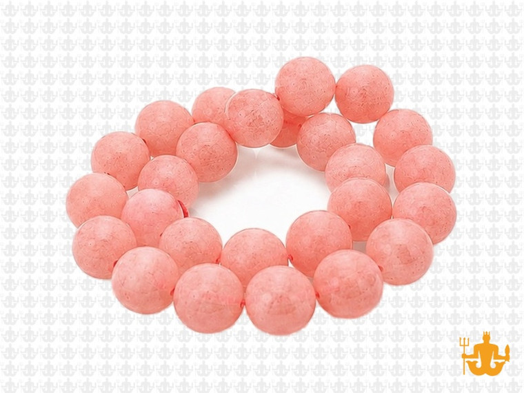 10mm Matte Cherry Quartz Round Beads 15.5" synthetic [10a41m]