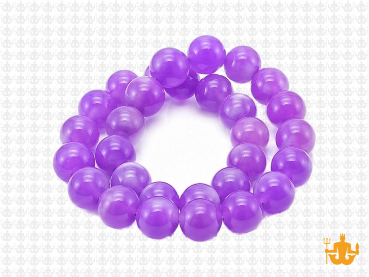 10mm Lavender Jade Round Beads 15.5" dyed [10b5v]
