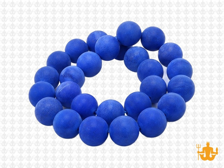 10mm Matte Turquoise Jade Round Beads 15.5" dyed [10b75m]