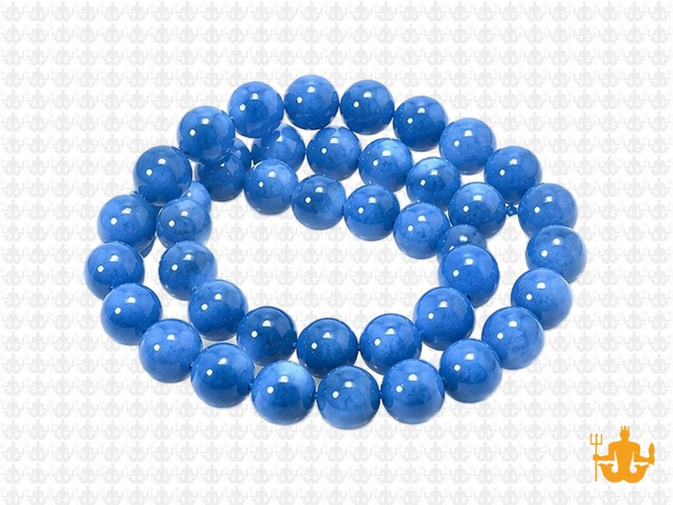 8mm Aqua Jade Round Beads 15.5" dyed [8b5q]
