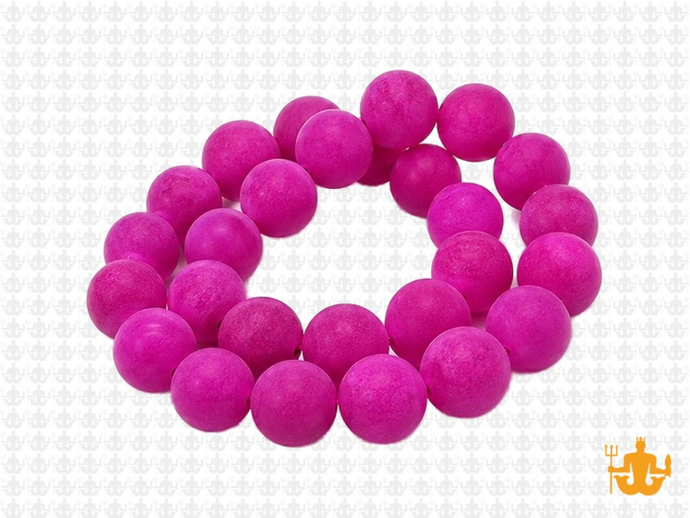 10mm Matte Rose Agate Round Beads 15.5" dyed [10f11m]