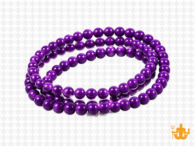 4mm Purple Magnesite Round Beads 15.5" [4tp]