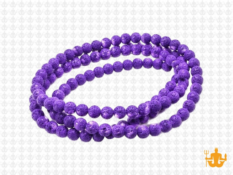 4mm Volcano Purple Lava Round Beads 15.5" dyed [4kp]