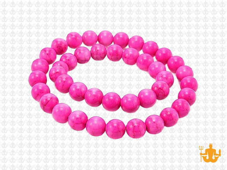 6mm Pink Magnesite Round Beads 15.5" [6tf]