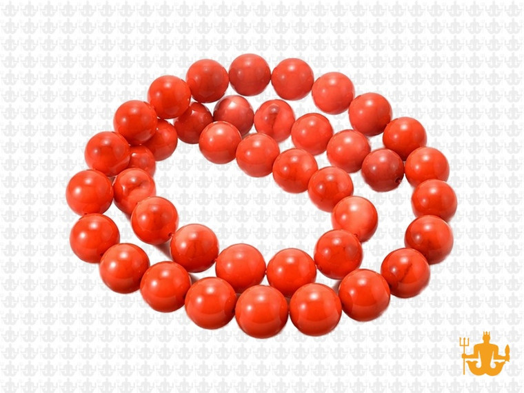 8mm Orange Magnesite Round Beads 15.5" [8th]