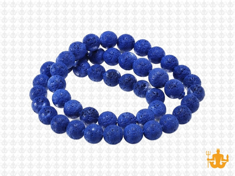8mm Volcano Lapis Lava Round Beads 15.5" dyed [8kl]