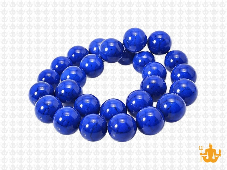 10mm Lapis Magnesite Round Beads 15.5" [10tl]