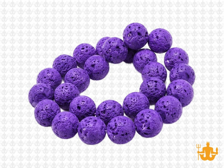 10mm Volcano Purple Lava Round Beads 15.5" dyed [10kp]