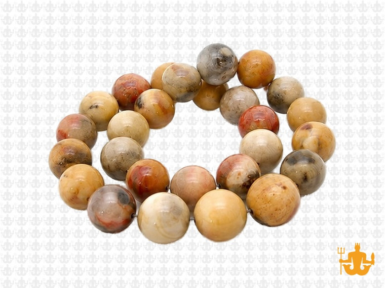 10mm Matte Crazy Lace Agate Round Beads 15.5" natural [10r28m]