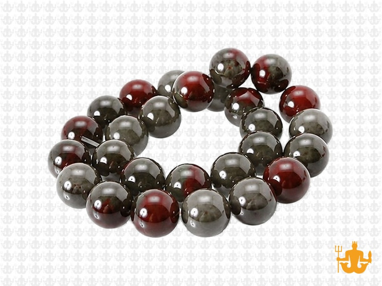 10mm Africa Blood Agate Round Beads 15.5" natural [10r71]