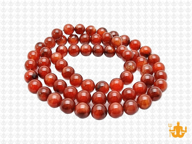 6mm Red Fire Agate Round Beads 15.5" heated [6f17r]