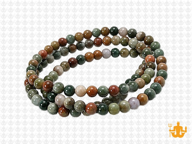 4mm Blood Agate Round Beads 15.5" natural [4d1]