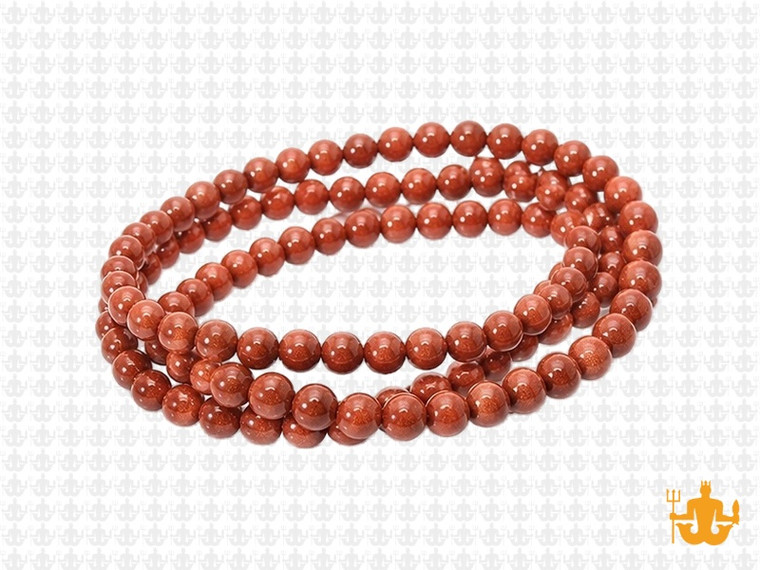 4mm Goldstone Round Beads 15.5" synthetic [4b96]