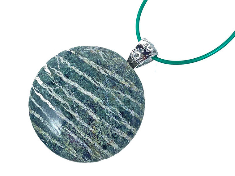 35mm Zebra Agate Cabochon Pendant [y719dp]