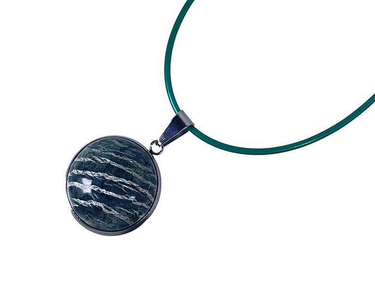 18mm Zebra Agate Round Cabochon Pendant [y719bs]