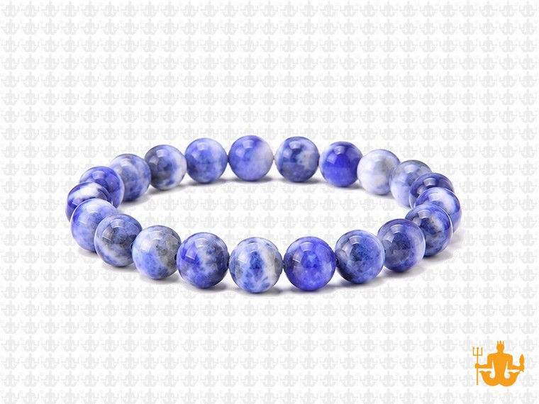 8mm Sodalite Elastic Bracelet 7.5" natural [b3r24]