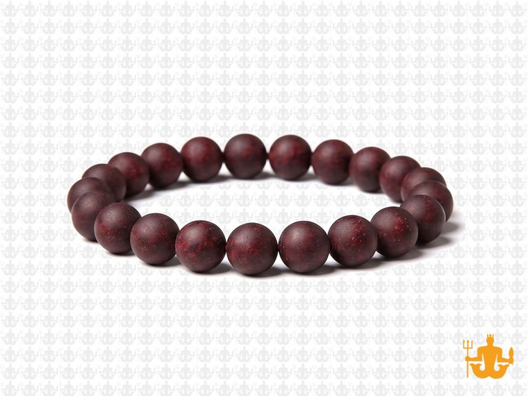 8mm Matte Poppy Jasper Elastic Bracelet 7.5" natural [b3b22m]