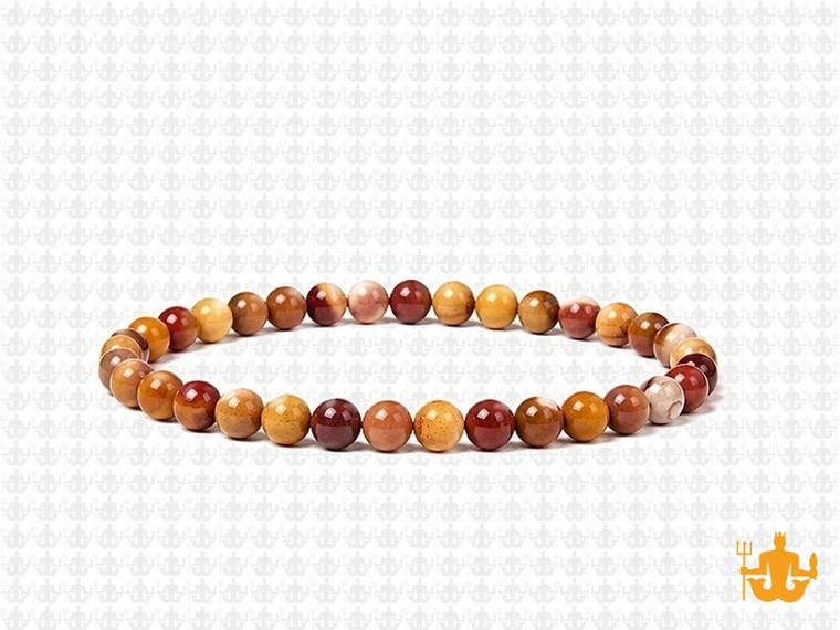 4mm Mookaite Elastic Bracelet 7.5" natural [b1r35]