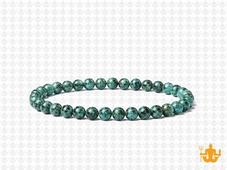 4mm Africa Turquoise Elastic Bracelet 7.5" natural [b1r65]