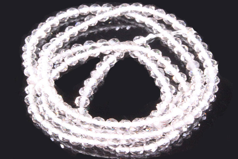 3mm Crystal Glass Faceted Beads 15.5" 140-150pcs. [u23w]