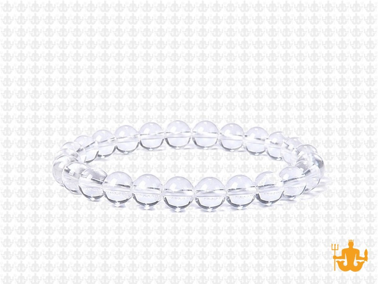 6mm Crystal Elastic Bracelet 7.5" synthetic [b2a5]
