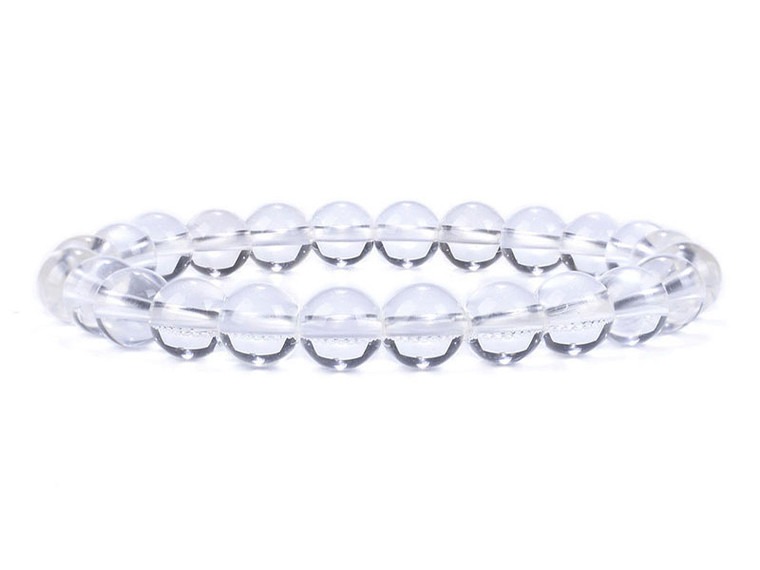 8mm Crystal Elastic Bracelet 7.5" synthetic [b3a5]
