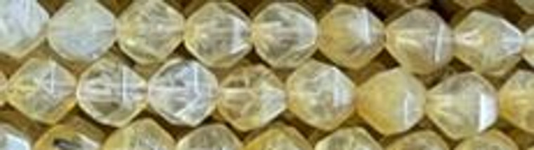 8mm Yellow Jade dyed Faceted Hexagon Beads 15.5" [v1534]