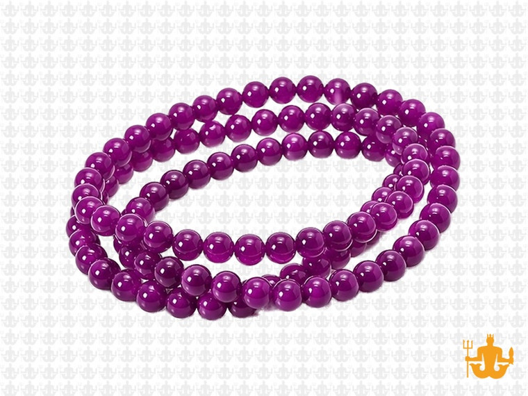 4mm Purple Jade Round Beads 15.5" dyed [4b72]